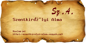 Szentkirályi Alma névjegykártya